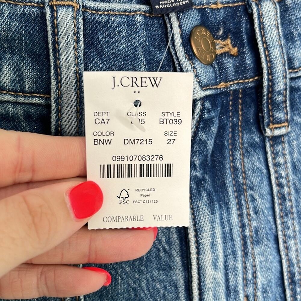 NWT J.Crew Factory High Rise Straight Leg Jeans - Picture 6 of 9